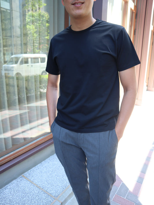 クルーネックTシャツ - BLACK